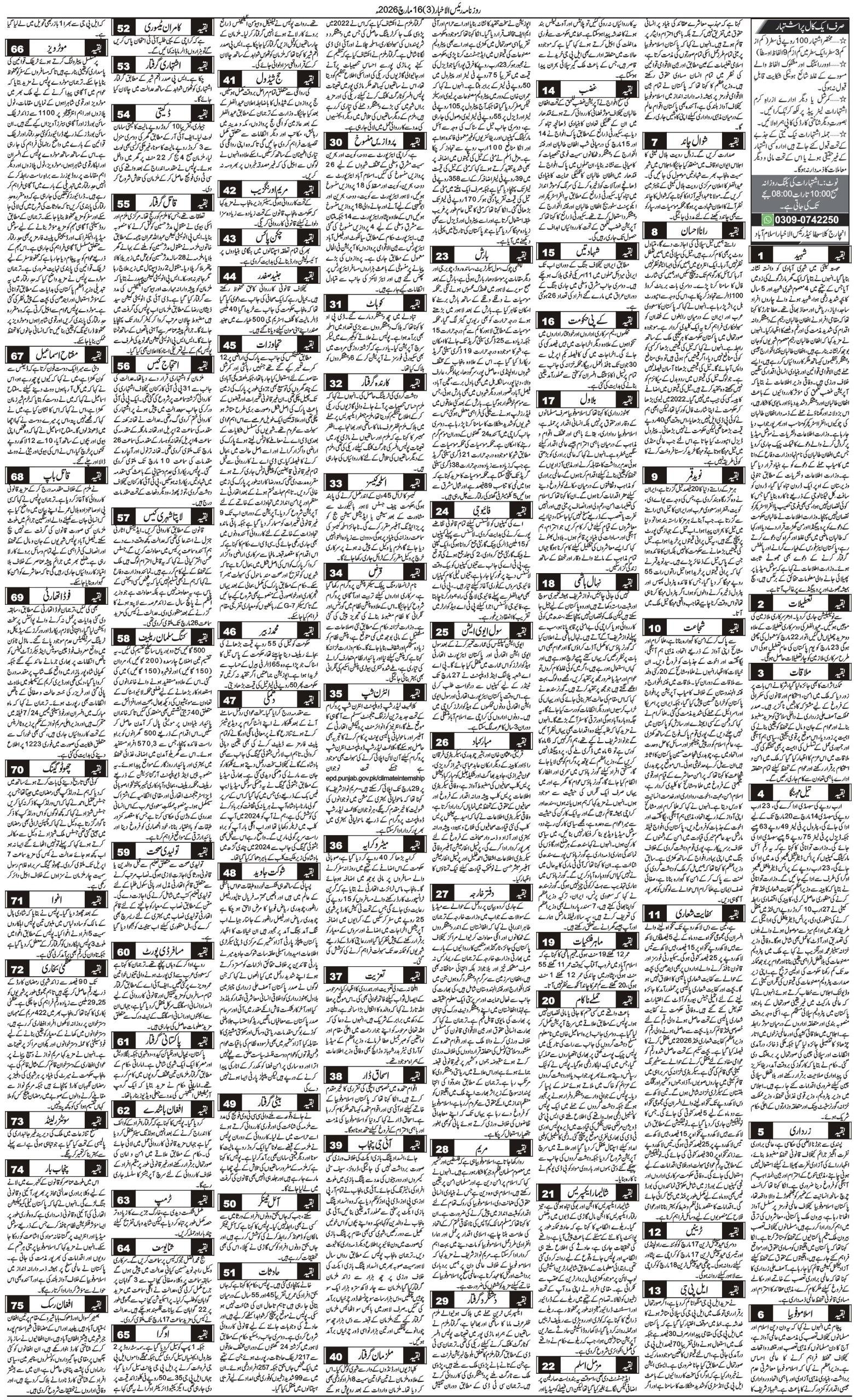 Islamabad Newspaper