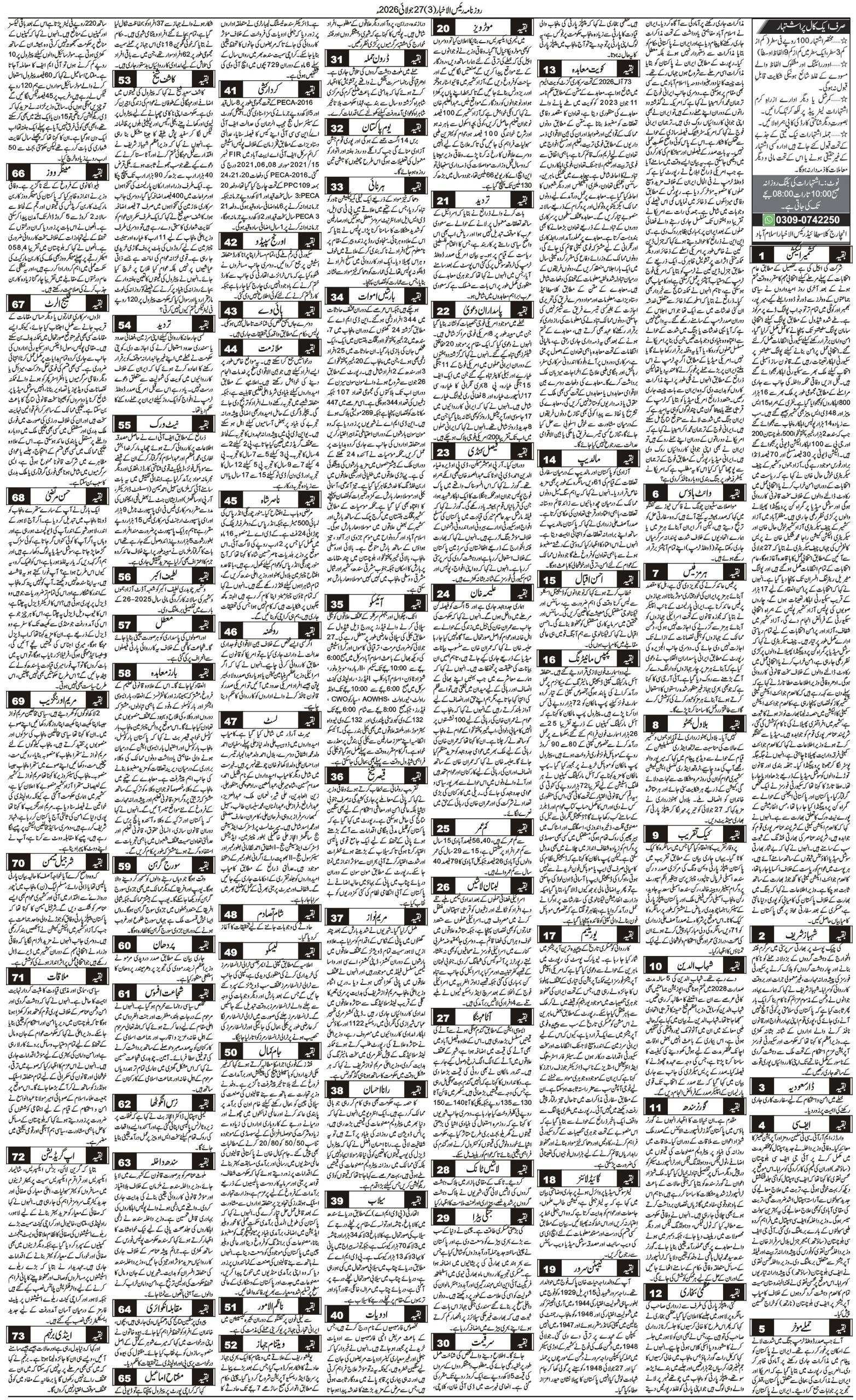 Islamabad Newspaper