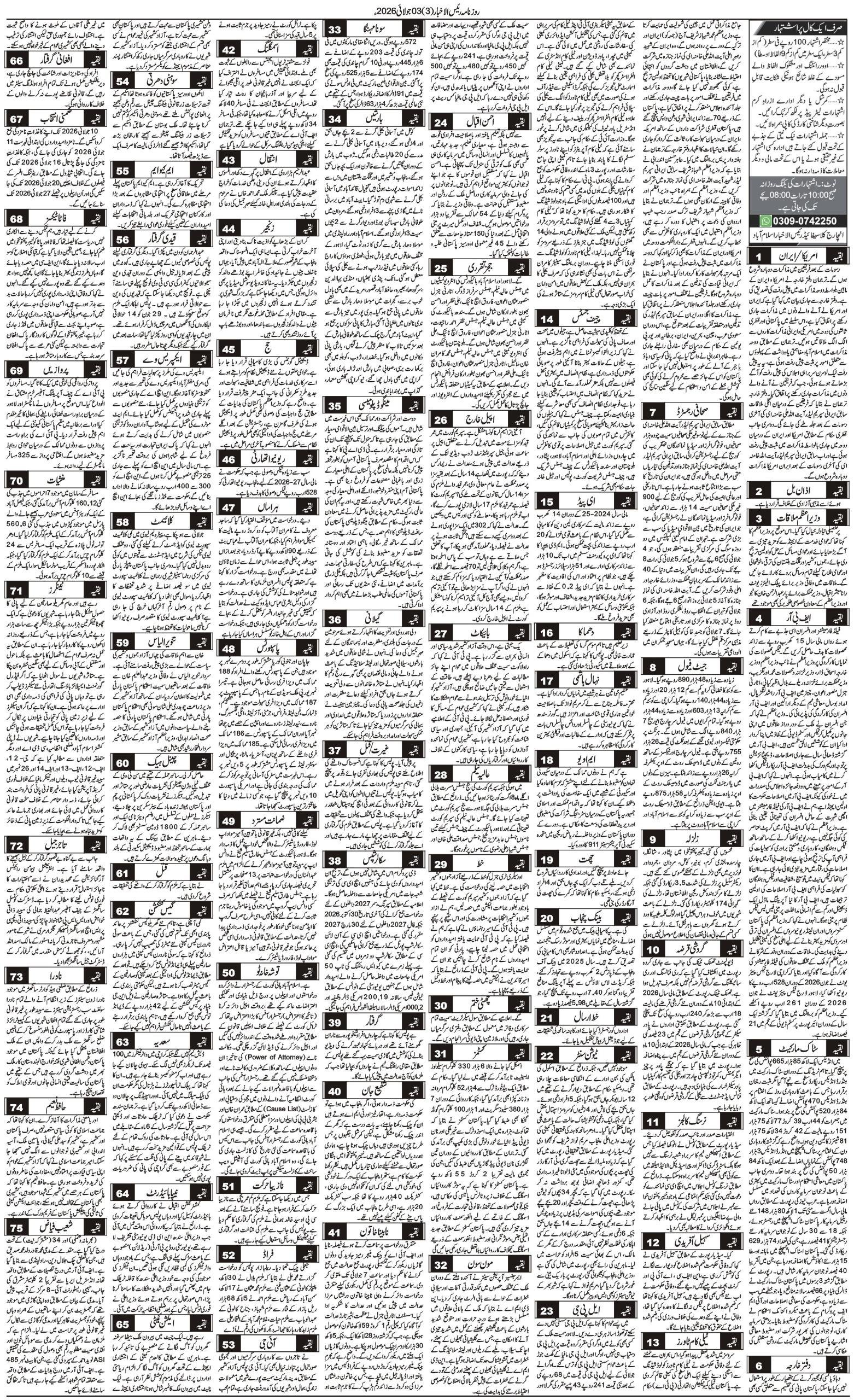 Islamabad Newspaper