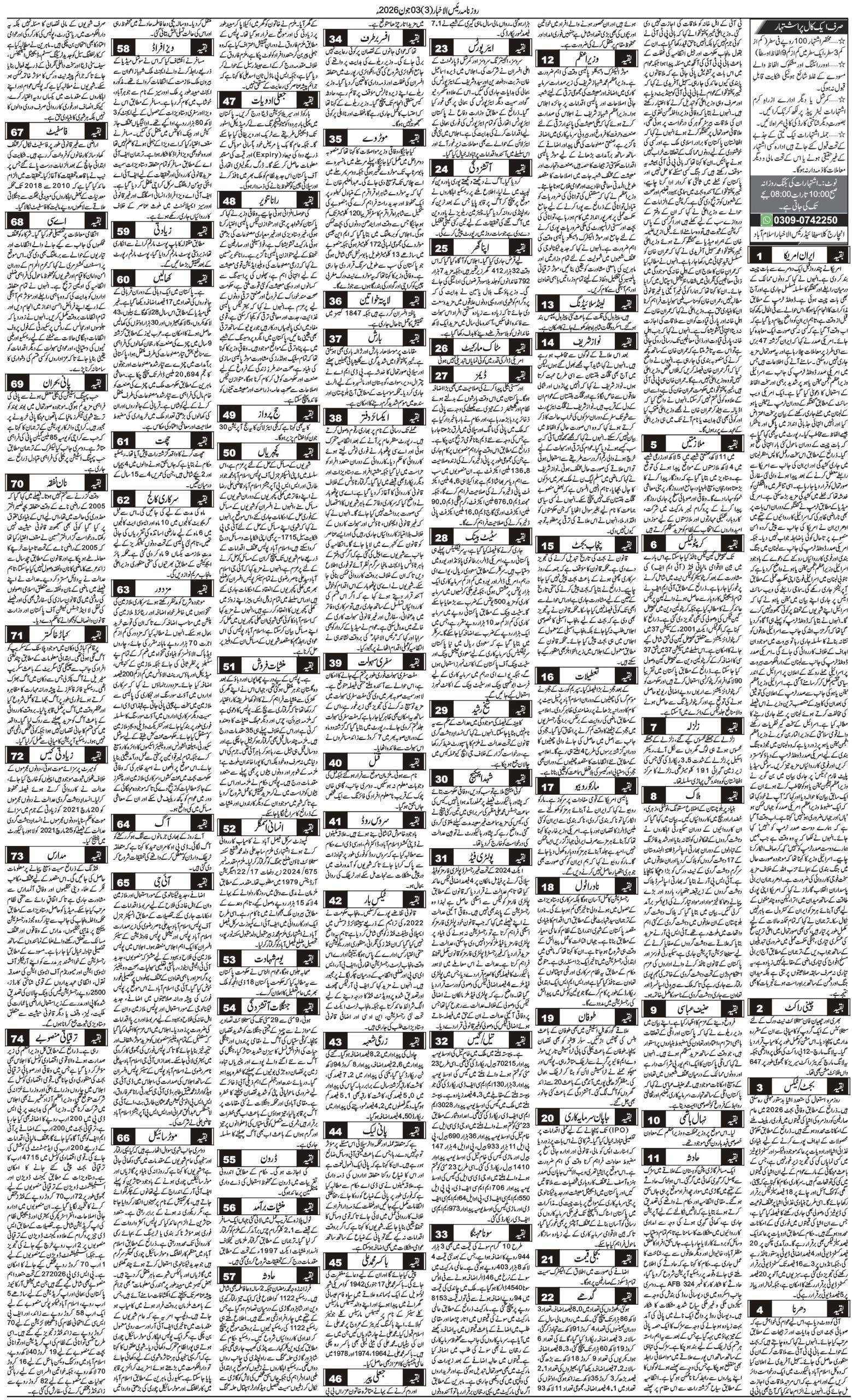 Islamabad Newspaper