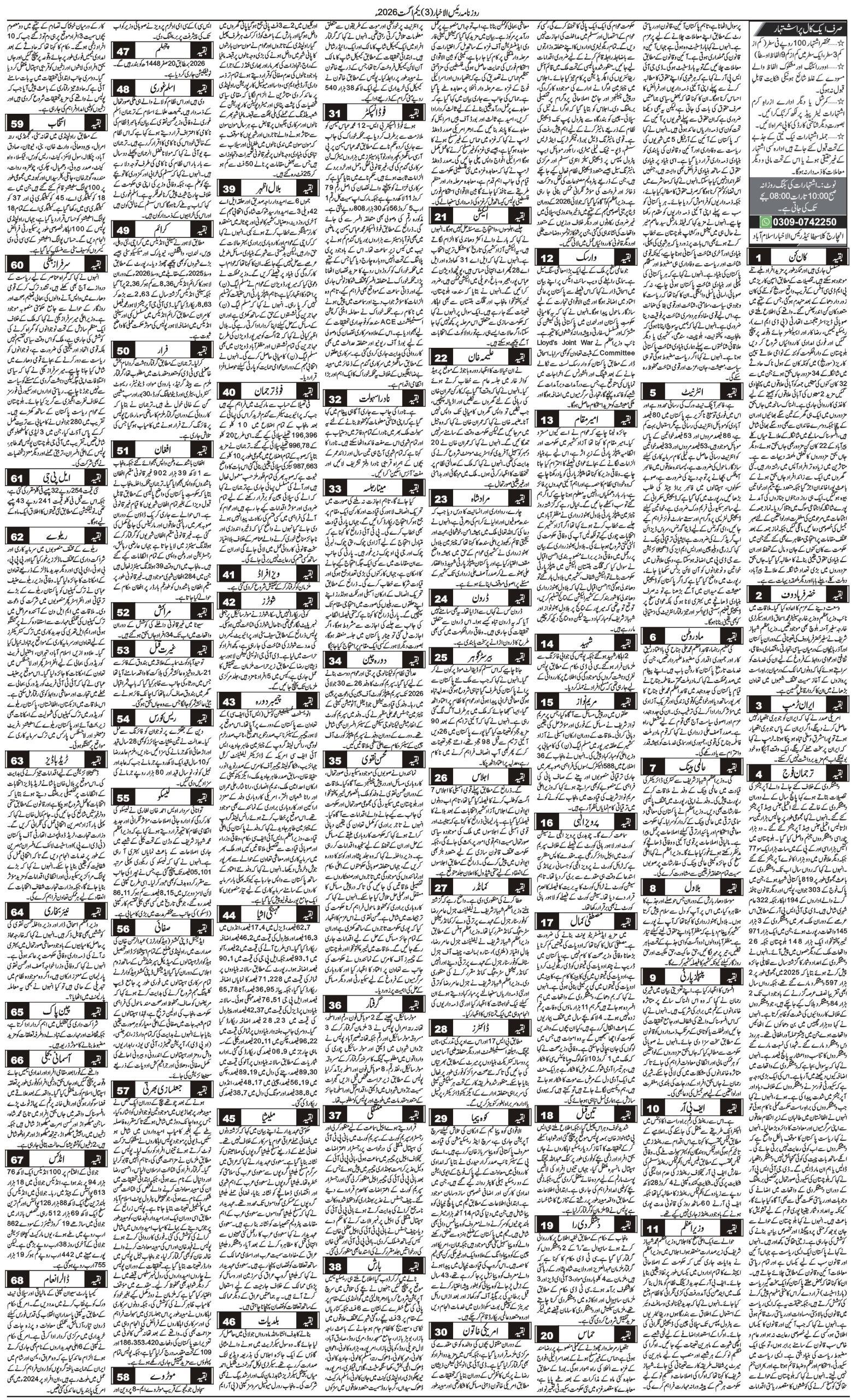 Islamabad Newspaper