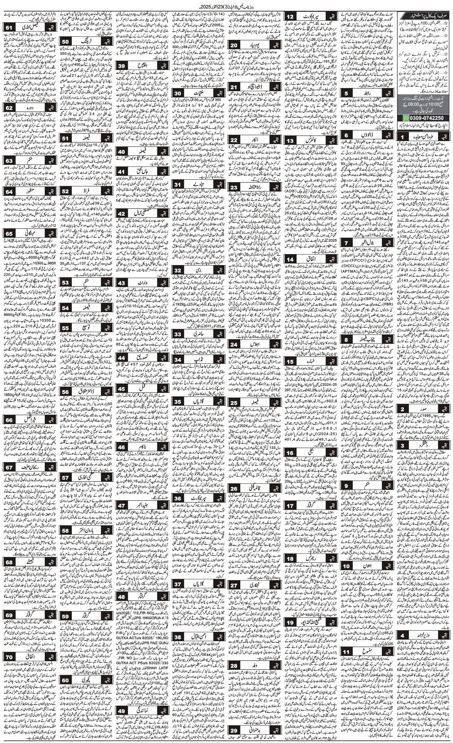 Islamabad Newspaper