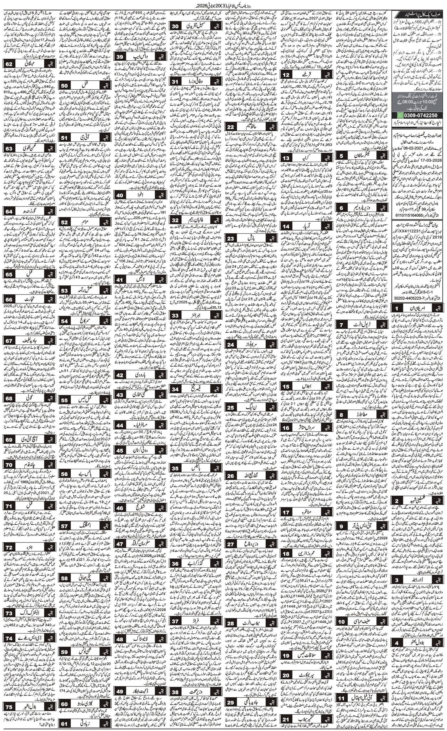 Islamabad Newspaper