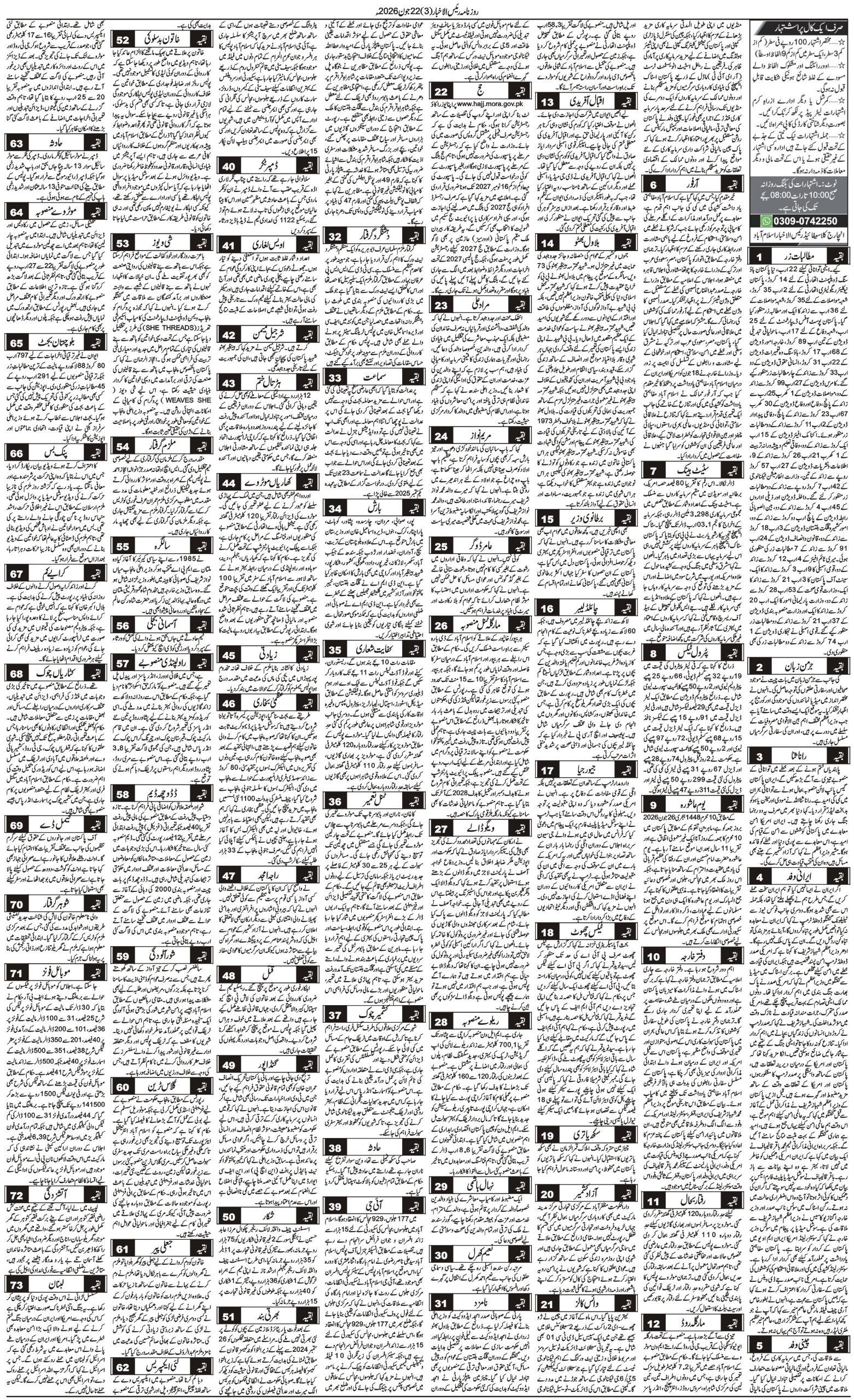 Islamabad Newspaper