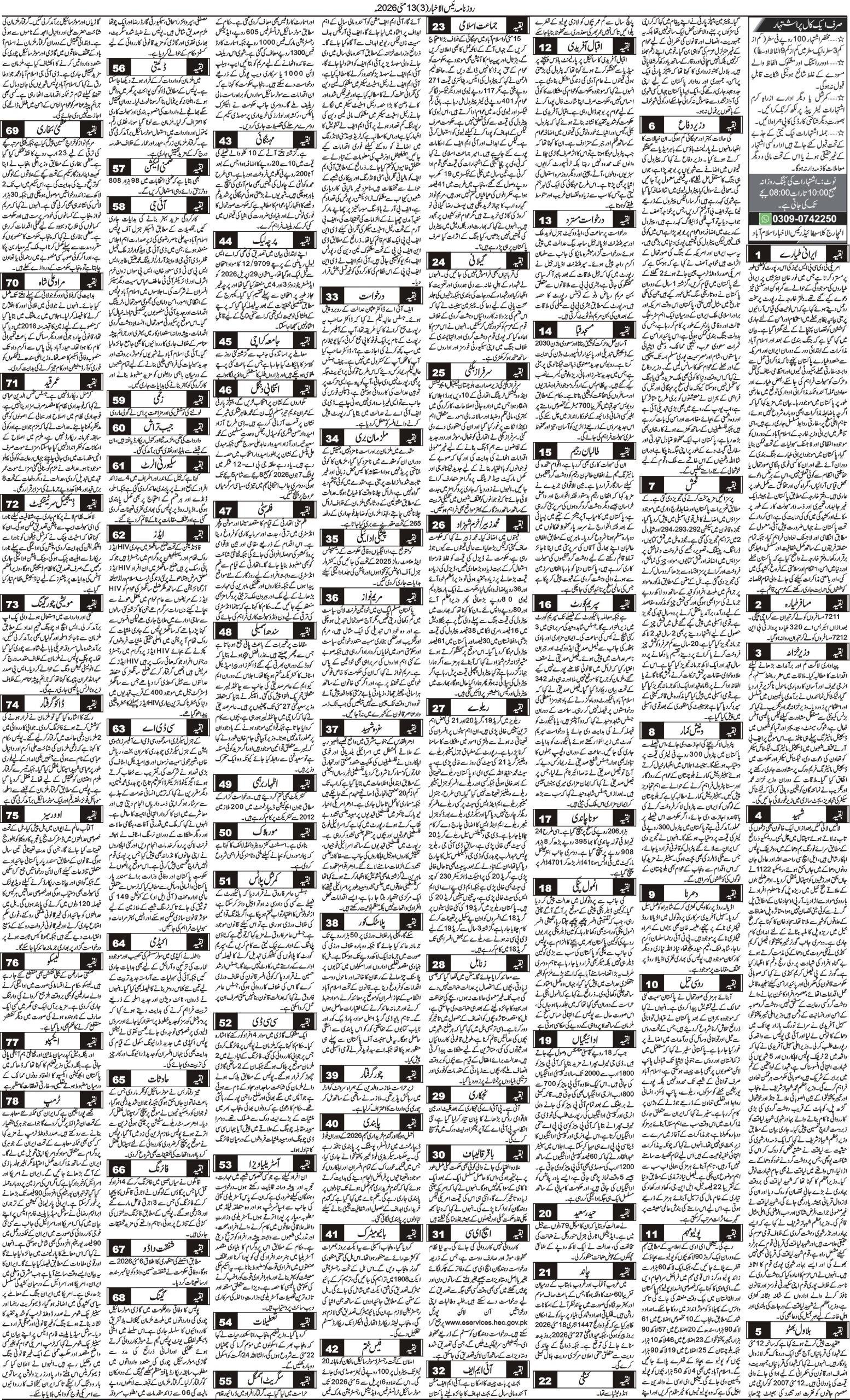 Islamabad Newspaper
