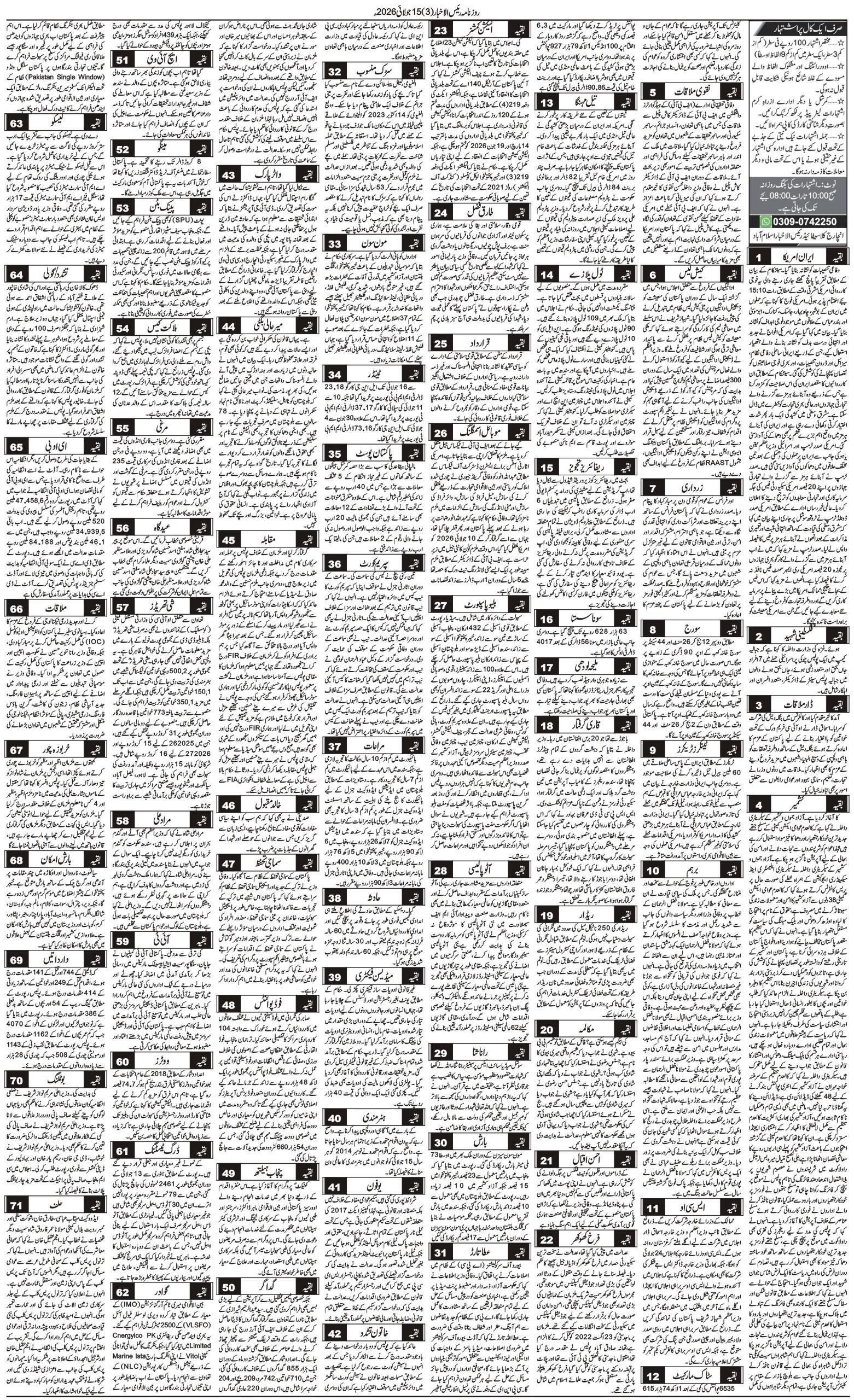 Islamabad Newspaper