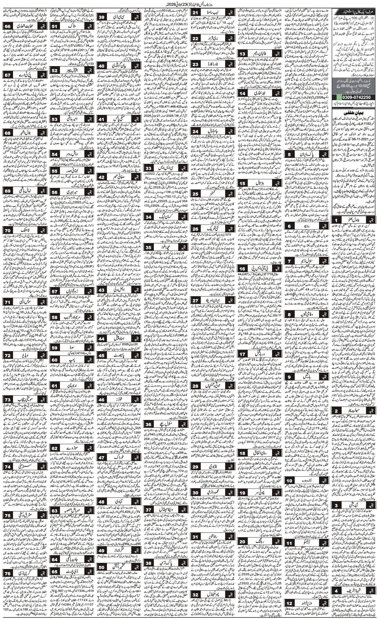 Islamabad Newspaper